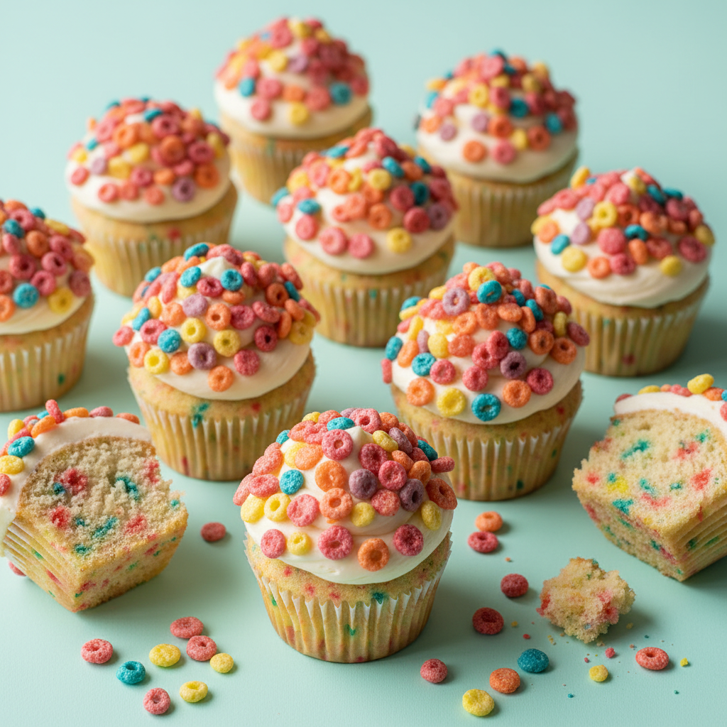 Fruity Pebbles Cupcake