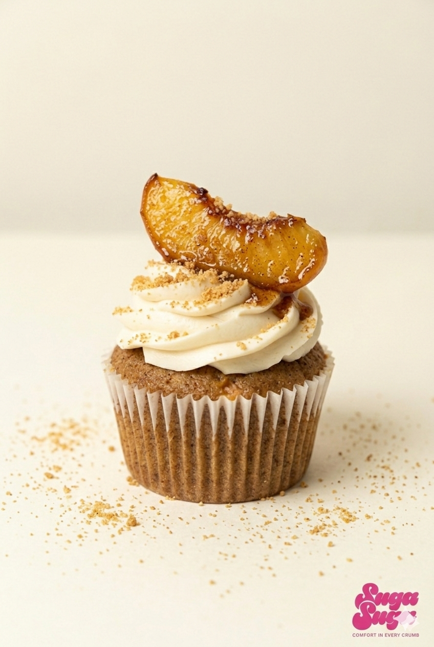 Peach Cobbler Cupcake