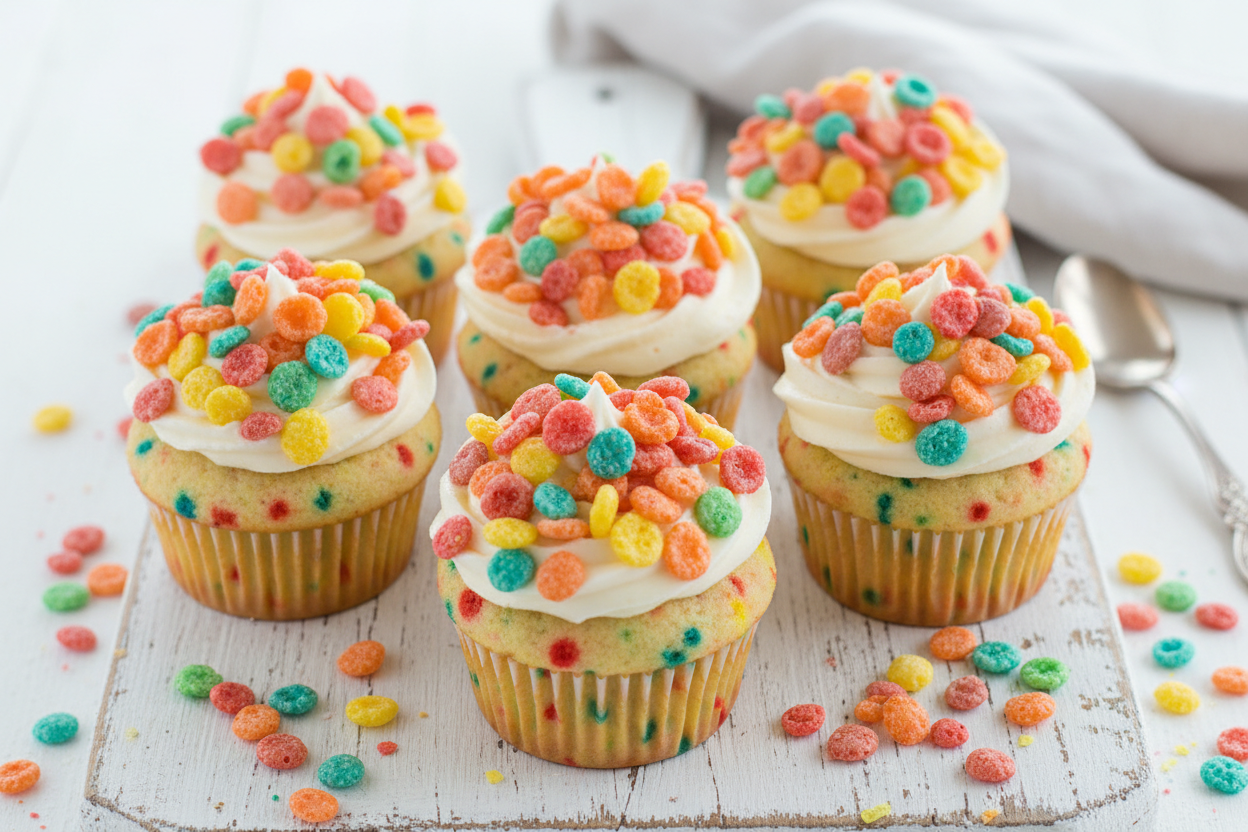 Fruity Pebbles Cupcake