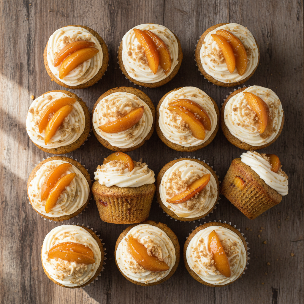 Peach Cobbler Cupcake